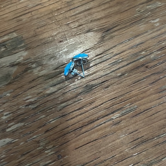 Turquoise faux druzy studs, NWOB - Picture 2 of 2
